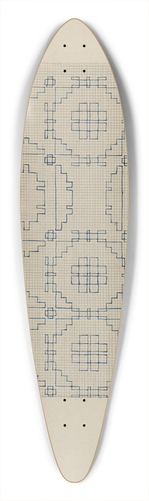 Julie C. Brush - Homespun Quilt 39.3 inch art pintail longboard deck