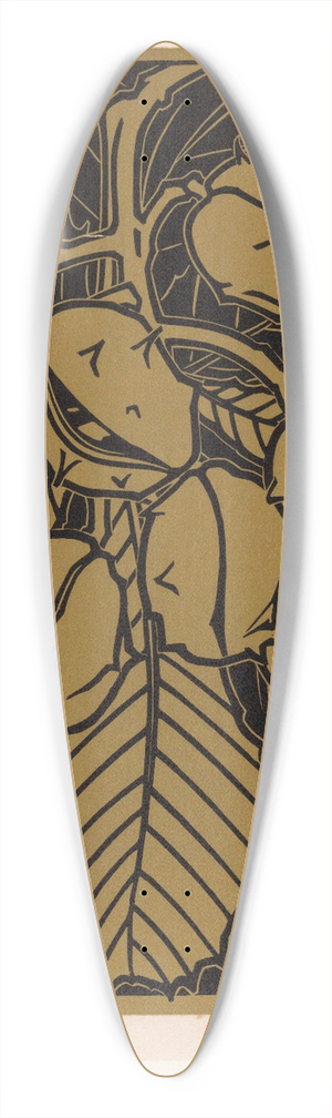 Julie de Graag - Kastanjetak 39.3 inch art pintail longboard deck
