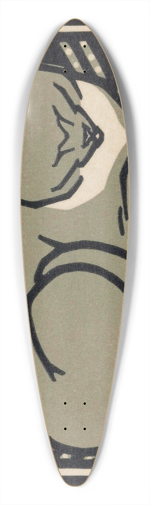 Julie de Graag - Slapende kat 39.3 inch art pintail longboard deck