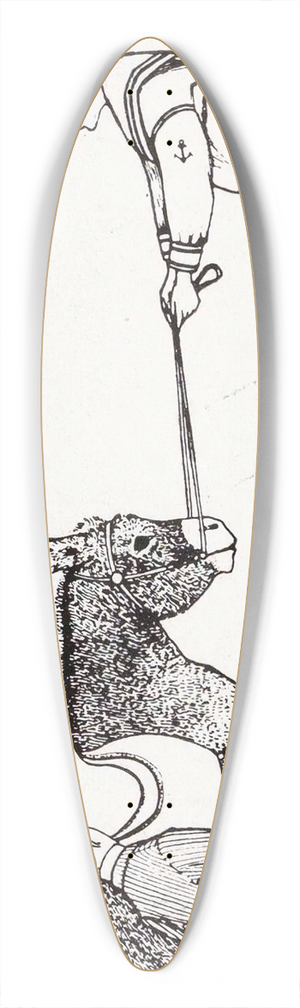 Julie de Graag - Twee jongens en een ezel 39.3 inch art pintail longboard deck