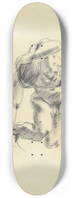 Georg Kolbe - Kniender mnnlicher Akt, vornbergebeugt, den linken Arm hinter den gesenkten Kopf gelegt 8.25 inch art skate deck