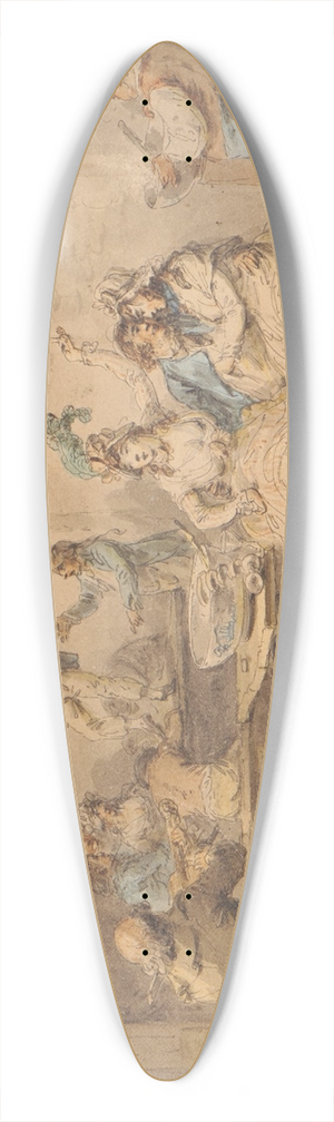 Julius Caesar Ibbetson - Jack Ashore  Sailors Carousing 39.3 inch art pintail longboard deck