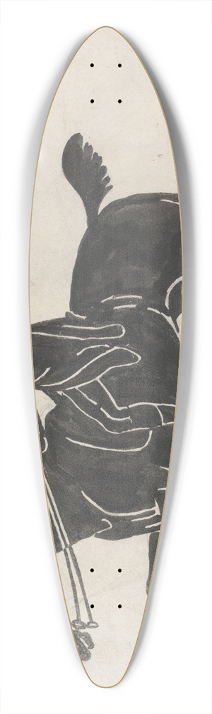 Julius Caesar Ibbetson - Rider on a Galloping Horse 39.3 inch art pintail longboard deck