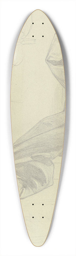 Julius Hamel - Gewandstudie zur flehenden Helfensteinerin im Bauernkrieg 39.3 inch art pintail longboard deck