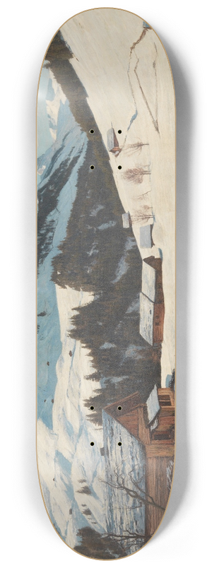 Georg Macco - Sonniger Wintertag in den Bergen 8.25 inch art skate deck