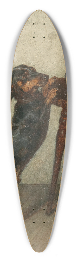 Julius Pollak - Dachshunde 39.3 inch art pintail longboard deck