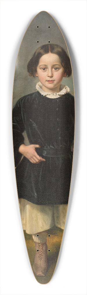 Julius Schoppe - Portrait of a boy 39.3 inch art pintail longboard deck