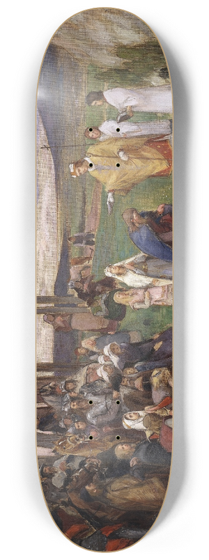 Georg Pauli - Proposed Decoration for the Walls in the Upper Hall of the NM. Ansgar Preaching Christianity 8.25 inch art skate deck