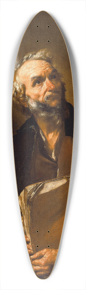 Jusepe de Ribera - A Philosopher 39.3 inch art pintail longboard deck