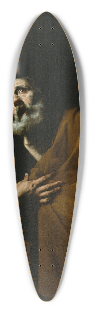 Jusepe de Ribera - Penitent Saint Peter 39.3 inch art pintail longboard deck