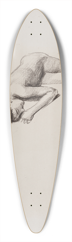 Jzef Mehoffer - A study for the figure of St. Barbara 39.3 inch art pintail longboard deck