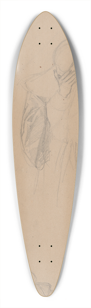 Jzef Simmler - Study to an unidentified figural composition 39.3 inch art pintail longboard deck