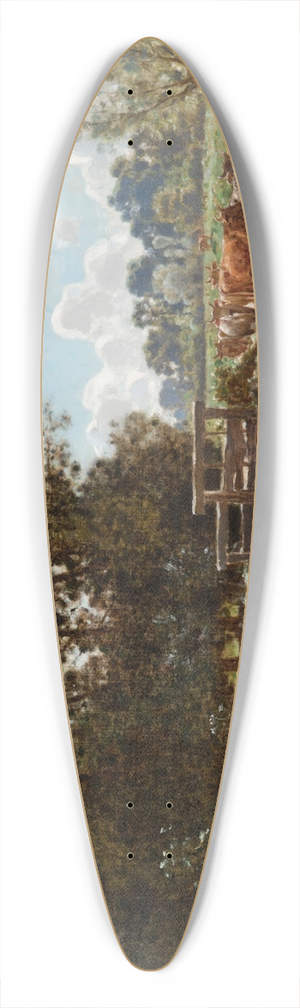Jzef Szermentowski - Cattle on the Pasture 39.3 inch art pintail longboard deck