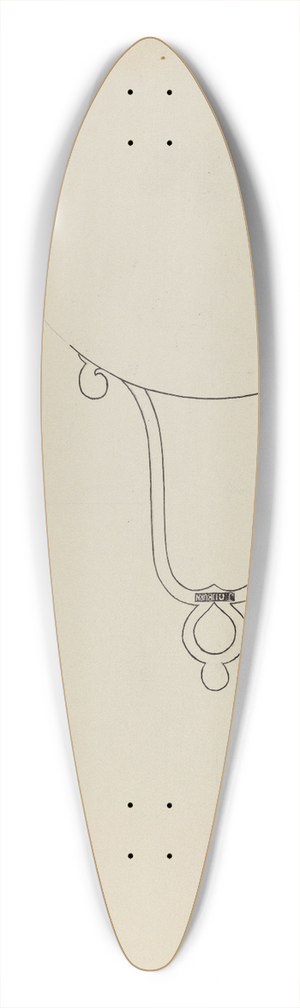 Kalamian Walton - Silver Strainer 39.3 inch art pintail longboard deck