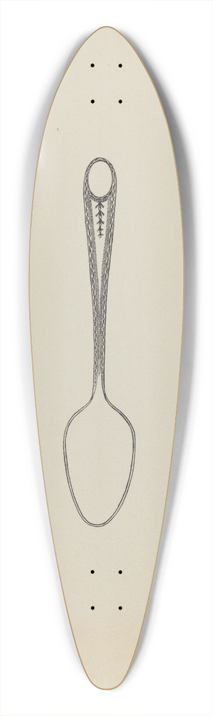 Kalamian Walton - Silver Teaspoon 39.3 inch art pintail longboard deck