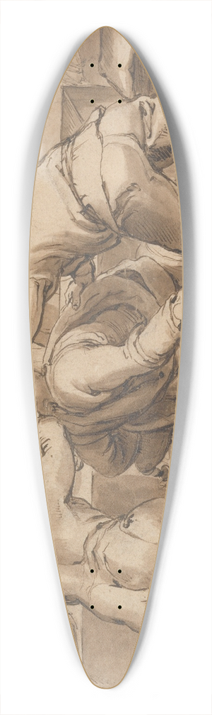 Karel Van Mander - The Servants of Absalom killing Amnon (2 Samuel 13, 28-29) 39.3 inch art pintail longboard deck
