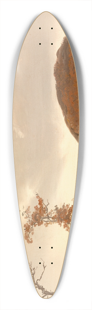 Karl Friedrich Lessing - Landscape with Crows 39.3 inch art pintail longboard deck
