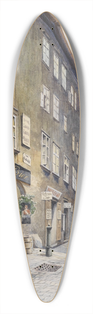 Karl Schnorpfeil - Fischerstiege 39.3 inch art pintail longboard deck