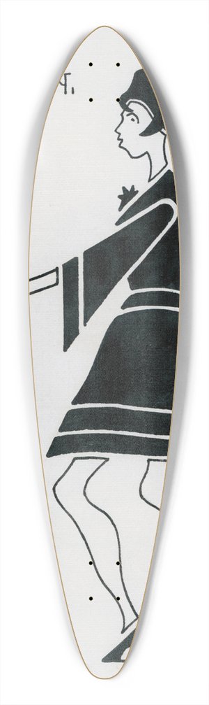 Karl Wiener - Der Backfisch 39.3 inch art pintail longboard deck