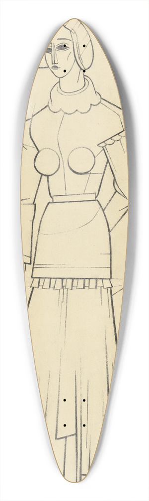 Karl Wiener - Mdchen 39.3 inch art pintail longboard deck