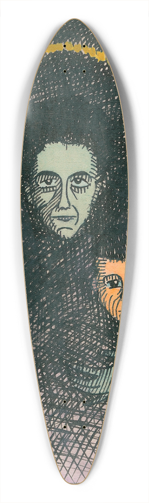 Karl Wiener - Mutter 39.3 inch art pintail longboard deck
