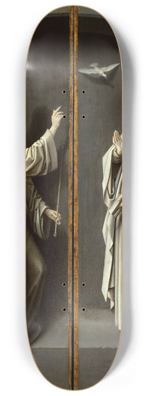 Gerard David - Archangel Gabriel; The Virgin Annunciate 8.25 inch art skate deck