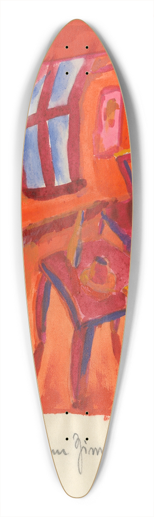 Karl Wiener - Phantasien eines roten Zimmers 39.3 inch art pintail longboard deck