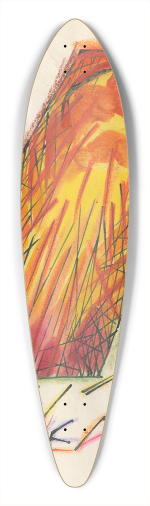 Karl Wiener - Schrei 39.3 inch art pintail longboard deck
