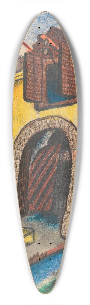 Karl Wiener - Vorstadt VII 39.3 inch art pintail longboard deck