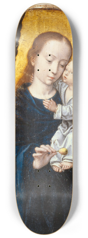 Gerard David - Virgin with Child between Angels playing Music 8.25 inch art skate deck