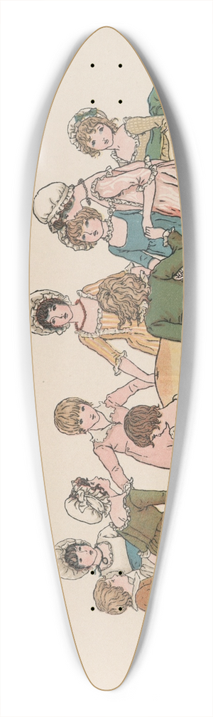Kate Greenaway - A Apple Pie Pl 01 39.3 inch art pintail longboard deck