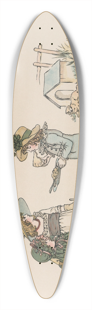 Kate Greenaway - A Apple Pie Pl 02 39.3 inch art pintail longboard deck