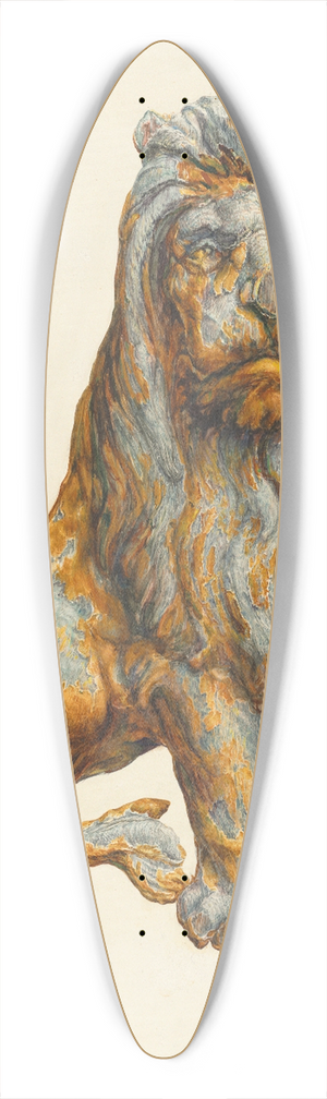 Katharine Merrill - Lion 39.3 inch art pintail longboard deck