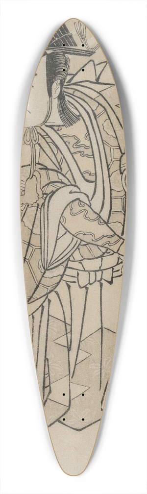 Katsukawa Shun'ei - Ichikawa Monnosuke II as a Samurai 39.3 inch art pintail longboard deck