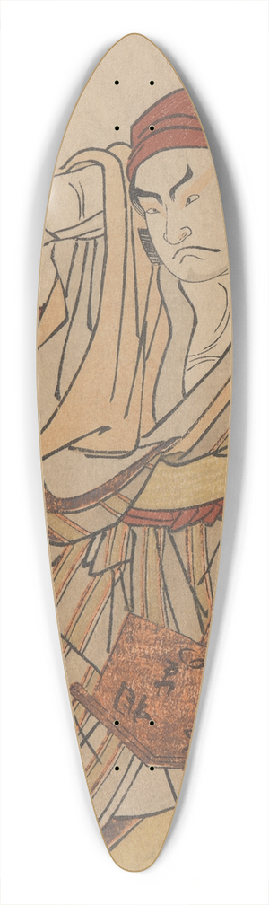 Katsukawa Shunk - Actor Otoni Hiroje as Pilgrim with Post 39.3 inch art pintail longboard deck