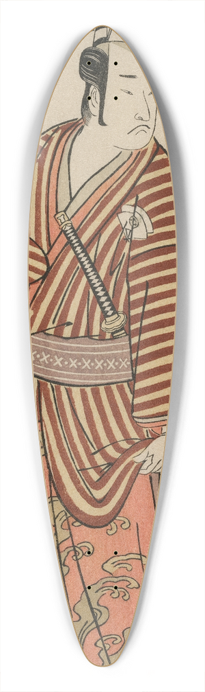 Katsukawa Shunsh - Onoe Matsusuke as a Townsman in a Striped Robe 39.3 inch art pintail longboard deck
