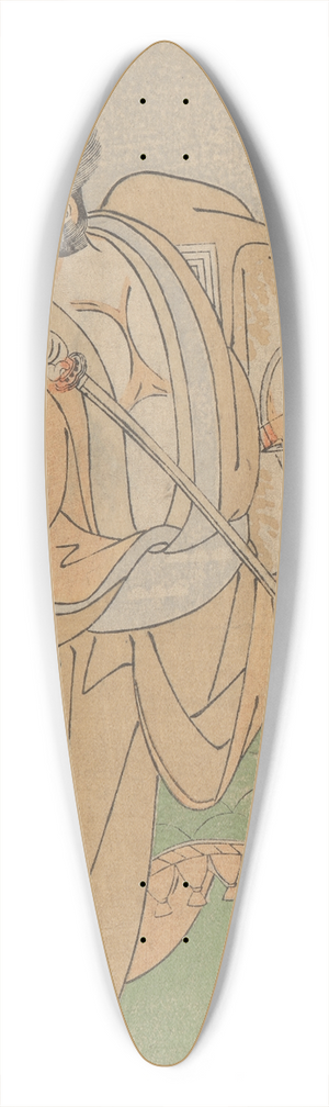 Katsukawa Shunsh - The Actor Ichikawa Danjuro with Hawk and Sword 39.3 inch art pintail longboard deck