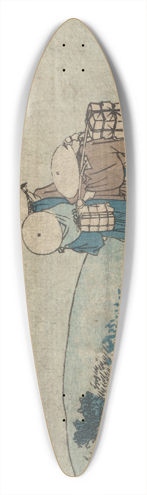 Katsushika Hokusai - Arai 39.3 inch art pintail longboard deck