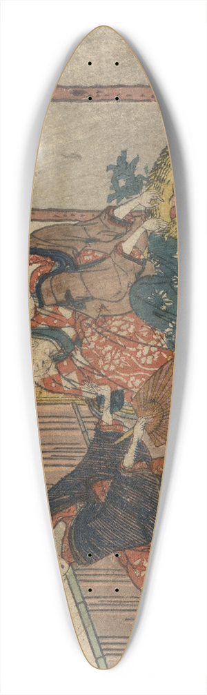 Katsushika Hokusai - Kuwana 39.3 inch art pintail longboard deck