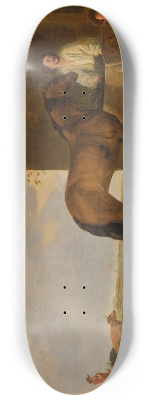 Abraham Van Calraet - Ahorseman tending his horse, a cowherd with his cattle beyond 8.25 inch art skate deck
