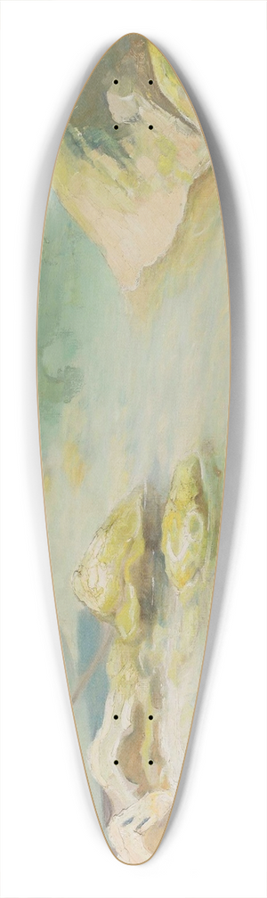 Kazimierz Stabrowski - Boat at rocky coast 39.3 inch art pintail longboard deck