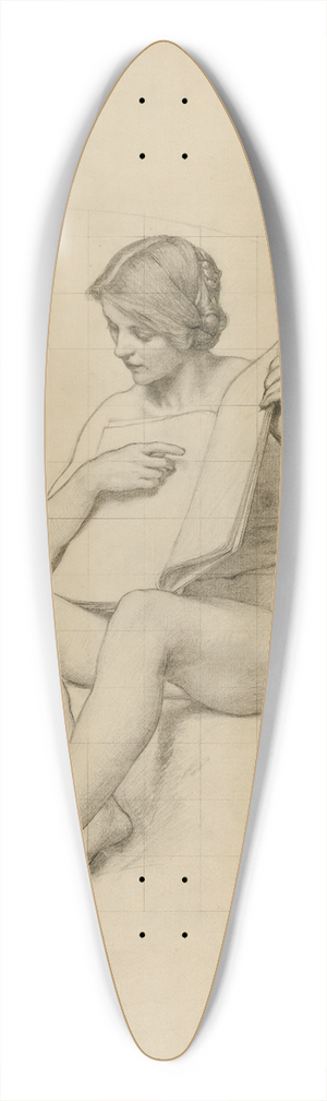 Kenyon Cox - (Iowa State Capitol Rotunda) (Education, study for panel) 39.3 inch art pintail longboard deck
