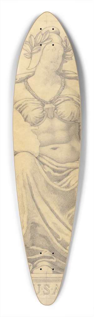 Kenyon Cox - Sketch 3 39.3 inch art pintail longboard deck