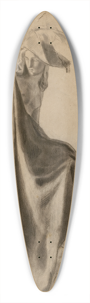 Kenyon Cox - (Untitled) (Drapery Study) 39.3 inch art pintail longboard deck