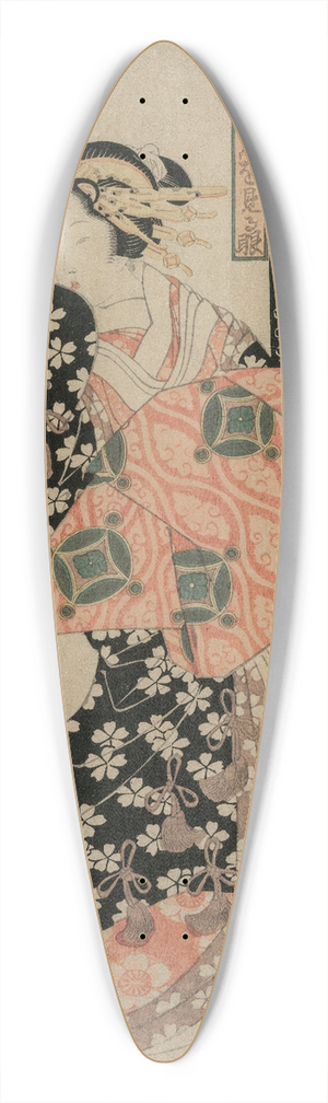 Kikukawa Eizan - Eyes for Looking at a Courtesan 39.3 inch art pintail longboard deck