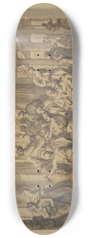 Gerard de Lairesse - Scene in a temple 8.25 inch art skate deck