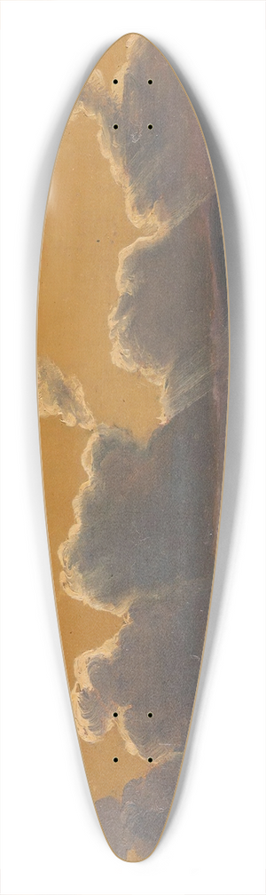 Knud Baade - Cloud Study over Landscape 39.3 inch art pintail longboard deck