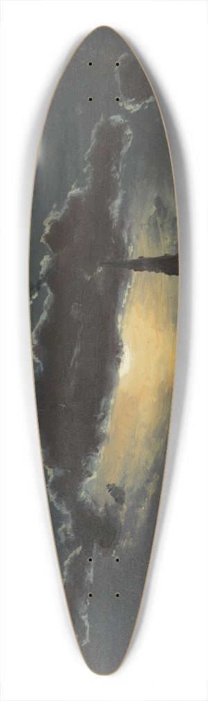 Knud Baade - Study of Clouds in Moonlight 39.3 inch art pintail longboard deck