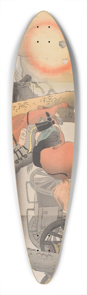 Kobayashi Kiyochika - Ground Attack at Weihaiwei 39.3 inch art pintail longboard deck