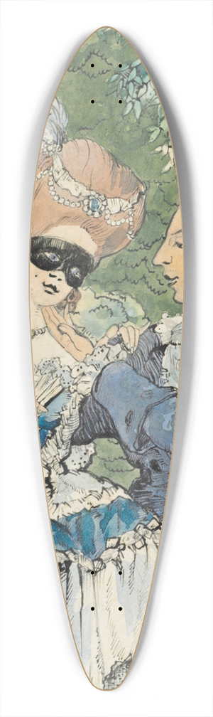 Konstantin Andreevich Somov - Masquerade 39.3 inch art pintail longboard deck